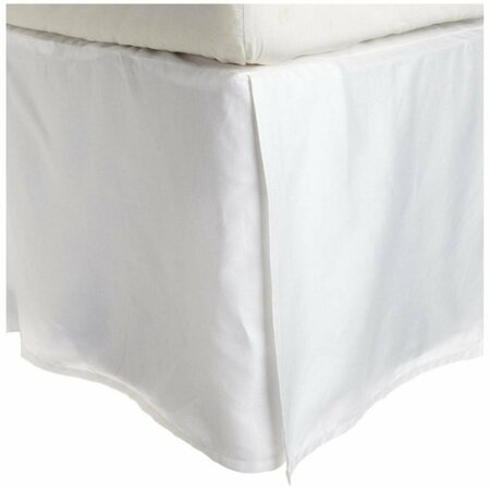 IMPRESSIONS 300 Twin Bed Skirt, Egyptian Cotton Solid - White 300TWBS SLWH